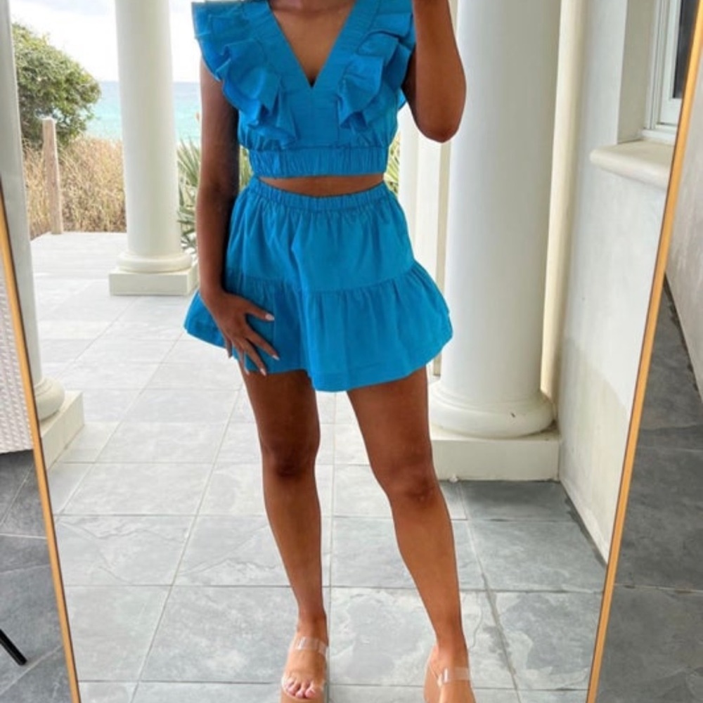 Blue skort by Day+Bloom